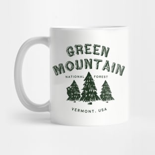 Vintage Green Mountain Forest Vermont Nature Mug